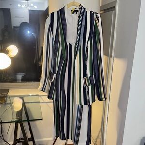 Sachin & Babi Striped Blazer and Dress Set